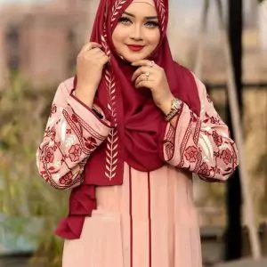 Premium Dubai Cherry Embroidered Burka