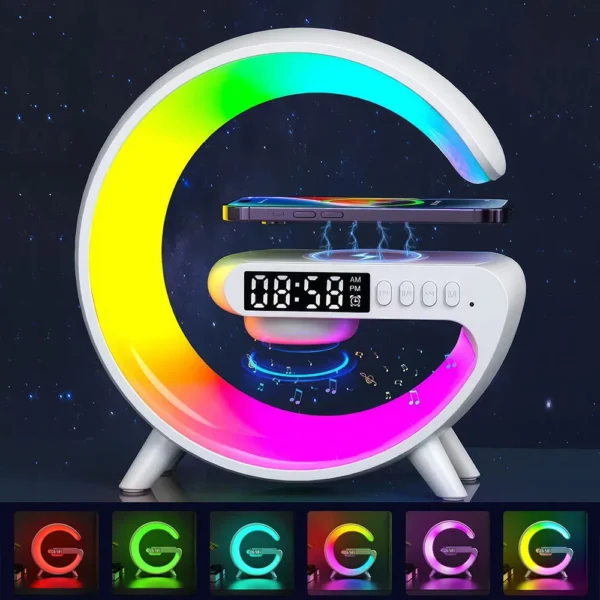 Bluetooth Speaker Night Light Alarm Clock