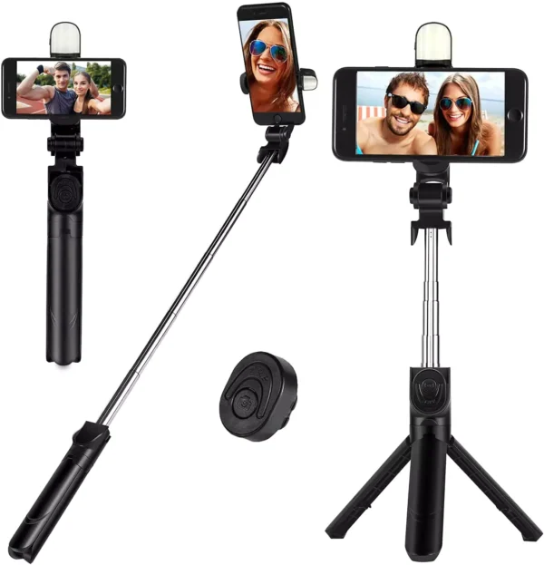 Foldable Mini Tripod & Selfi Stick with Bluetooth Remote Shutter