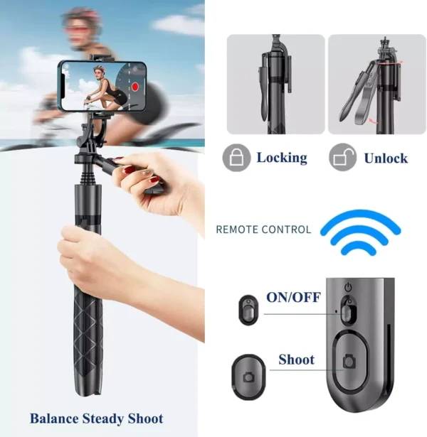 Handheld Stabilizing K28 SELFIE STICK TRIPOD