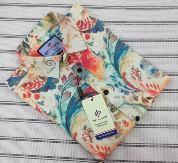 Luxury Spandex Print Shirt